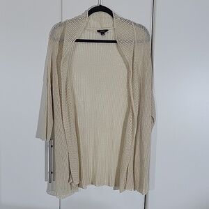 Alfani Beige Open knit Cardigan Size Small